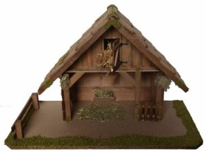 (1246/12) Szopka Bożonarodzeniowa 55x30x36cm, do figur o wysokości 12,0cm