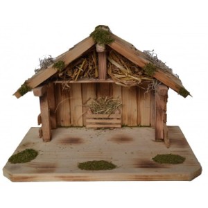 (1316/9) Szopka Bożonarodzeniowa 33x21x23cm, do figur o wysokości 9,0cm