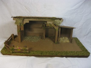 (1430/11) Szopka Bożonarodzeniowa, 55x30x20cm, do figur o wysokości 11,0cm