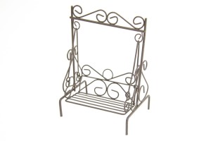 (G1045-B) Huśtawka ogrodowa, brązowy - 15,0cm wysoka
