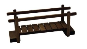 (223/9) Drewniany most, bejcowany, 19,0cm długi 