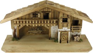 (S003) Szopka "Schliersee", 70x29x33cm do figur o wys. 9-11cm