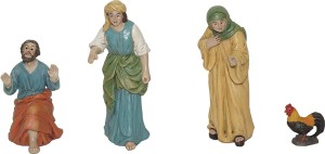 (K2031) Figury z życia Jezusa Chrystusa "Zaparcie się Piotra", 9cm