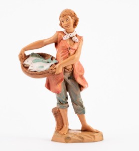 (19/322) Młody sprzedawca ryb – do figur o wys. 19cm