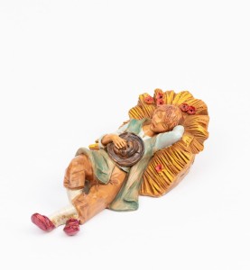 (19/330) Śpiący chłopak na sianie – do figur o wys. 19cm