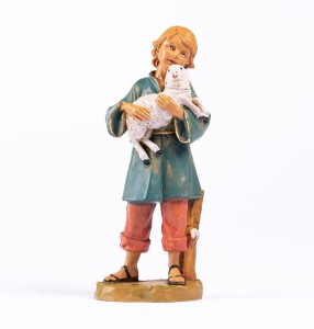 (19/391) Chłopak z barankiem na rękach – do figur o wys. 19cm