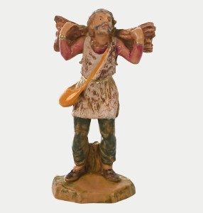 (6,5/55) Pasterz z drewnem na ramionach – do figur o wys. 6,5cm