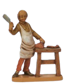 (11151-25) Rzeźnik kroi mięso– do figur o wys. 12cm