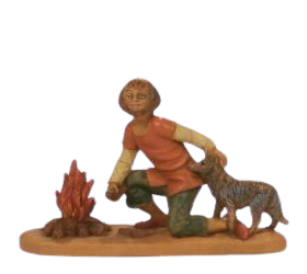 (11151-29) Pasterz z psem przy ognisku– do figur o wys. 12cm