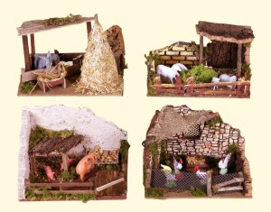 (85416) 4 różne zagrody ze zwierzętami – każda o wymiarach 15 x 10 x 11cm