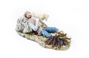 (STM33) RUCHOMA FIGURA DO SZOPKI - Śpiący pasterz, do figur o wysokości 30cm