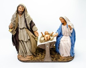 (HMNA) RUCHOMA FIGURA DO SZOPKI - Św. Rodzina, do figur o wysokości 30cm