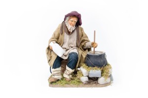 (HMRILA) RUCHOMA FIGURA DO SZOPKI - Pasterz gotuje, do figur o wysokości 30cm