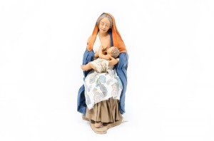 (HMAL) RUCHOMA FIGURA DO SZOPKI - Matka karmi dziecko, do figur o wysokości 30cm