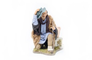 (HMCA) RUCHOMA FIGURA DO SZOPKI - Wędrowiec podnosi kapelusz, do figur o wysokości 30cm