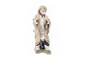 (HMPG) RUCHOMA FIGURA DO SZOPKI - Sprzedawca z pieczywem, do figur o wysokości 30cm
