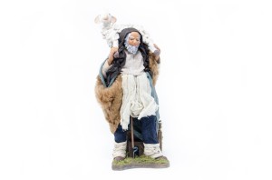 (HMAG) RUCHOMA FIGURA DO SZOPKI- Pasterz z owcą na ramionach, do figur o wysokości 30cm