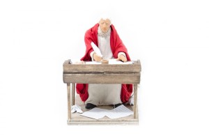 (RMCE) RUCHOMA FIGURA DO SZOPKI - Protokolant, do figur o wysokości 15cm