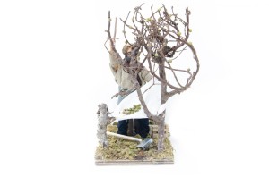 (RMRO) RUCHOMA FIGURA DO SZOPKI- Zbiór oliwek, do figur o wysokości 15cm