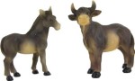 (K176-03) Wół i osioł, stojące "Szopka Wiejska", do figur o wys. 10cm