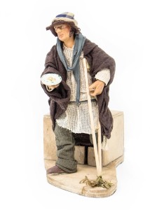 (RMEZ) RUCHOMA FIGURA DO SZOPKI- Żebrak, do figur o wysokości 15cm