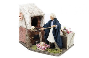 (TMFN) RUCHOMA FIGURA DO SZOPKI - Piekarz, do figur o wysokości 12cm