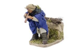 (TMPF) RUCHOMA FIGURA DO SZOPKI - Pasterz z fletem, do figur o wysokości 12cm