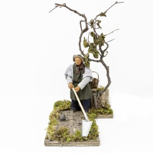 (TMCZ) RUCHOMA FIGURA DO SZOPKI - Gospodarz z motyką, do figur o wysokości 12cm