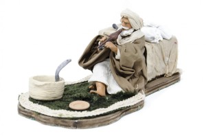 (TMIS) RUCHOMA FIGURA DO SZOPKI - Zaklinacz węży, do figur o wysokości 12cm