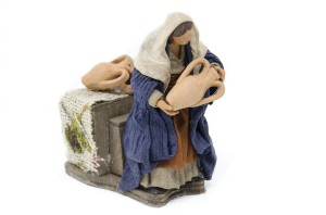 (TMAF) RUCHOMA FIGURA DO SZOPKI- Kobieta z amforą, do figur o wysokości 12cm