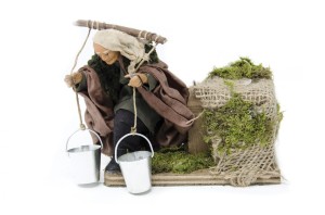 (TMAQ) RUCHOMA FIGURA DO SZOPKI- Tragarz wody, do figur o wysokości 12cm