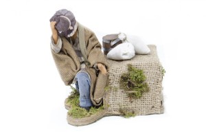 (TMCA) RUCHOMA FIGURA DO SZOPKI - Wędrowiec podnosi kapelusz, do figur o wysokości 12cm