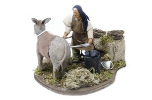 (TMMN) RUCHOMA FIGURA DO SZOPKI- Podkuwanie osła, do figur o wysokości 12cm