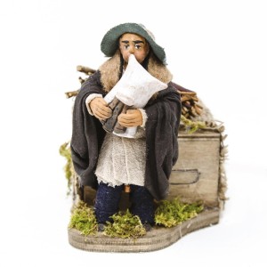 (BMZP) RUCHOMA FIGURA DO SZOPKI - Pasterz z dudami, do figur o wysokości 10cm