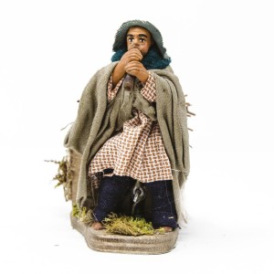 (BMPF) RUCHOMA FIGURA DO SZOPKI - Pasterz z fletem, do figur o wysokości 10cm