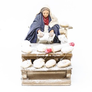 (BMDI) RUCHOMA FIGURA DO SZOPKI - Kobieta ugniata ciasto, do figur o wysokości 10cm