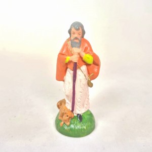 (6,5TR/36) Staruszek z kijem i psem, kolory tradycyjne - do figur o wys. 6,5cm