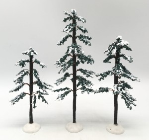 (12135) 3 drzewa z śniegiem - 20cm, 15cm i 14cm