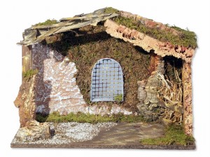 (80512) Szopka/ Stajenka z naturalnej kory- 42 x 19 x 30cm