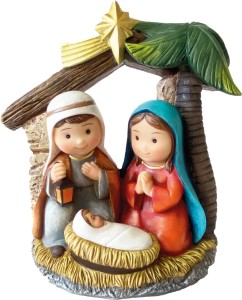 (K282) Św. Rodzina w stajence, dla dzieci- 15cm wysoka