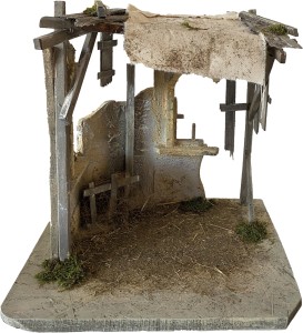 (S017) Szopka / Stajenka, 55x40x47cm, do figur o wysokości 30cm