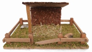 (294/11) Zadaszenie dla owiec, 18 x 12 x 8,5cm, do figur o wys. 8-11cm