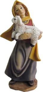 (K182-56) Kobieta z barankiem, do figur o wys. 9cm