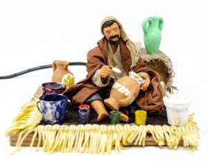 (HMDV) RUCHOMA FIGURA DO SZOPKI- Malarz, do figur o wysokości 30cm