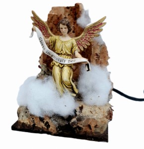 (29/064) RUCHOMA FIGURKA DO SZOPKI - Anioł GLORIA, do figur o wys. 12cm