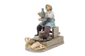 (BMVA) RUCHOMA FIGURA DO SZOPKI - Garncarz, do figur o wysokości 10cm