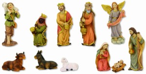 (K650-9) Figury do szopki (kolorowe), do 9.0cm wysokie