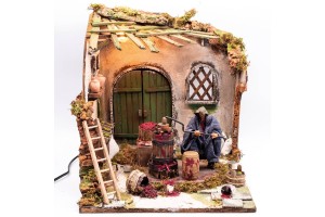 (TMSTOR) RUCHOMA SCENA DO SZOPKI- Wyciskanie winogron, do figur o wysokości 12cm