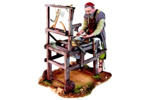 (AV43) Mężczyzna przy szlifierce- do figur o wysokości 30cm