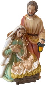 (K292) Św. Rodzina Bożonarodzeniowa (blady kolory)- 19cm wysoka